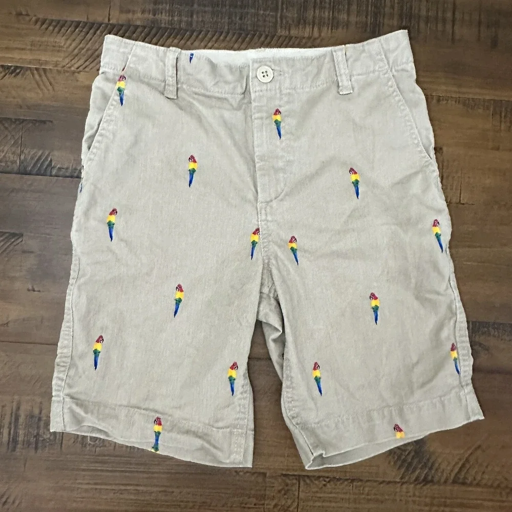 Gap‎ Boys Khaki Shorts with Stretch With Parrots Size 14